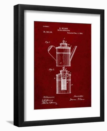 PP27 Burgundy-Borders Cole-Framed Giclee Print