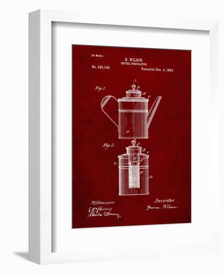 PP27 Burgundy-Borders Cole-Framed Giclee Print