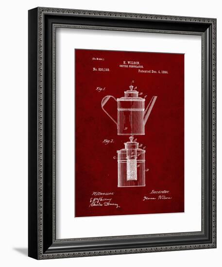 PP27 Burgundy-Borders Cole-Framed Giclee Print