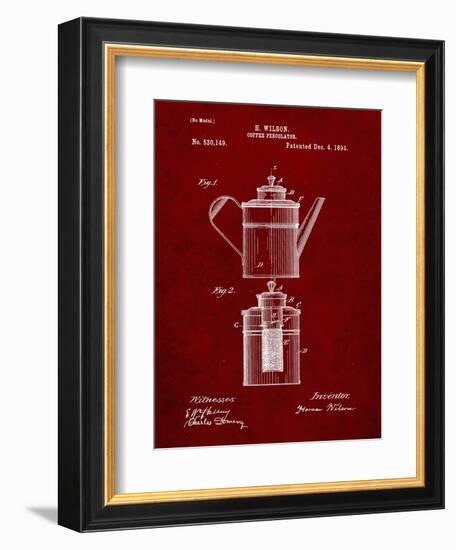 PP27 Burgundy-Borders Cole-Framed Giclee Print