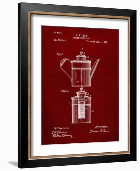 PP27 Burgundy-Borders Cole-Framed Giclee Print