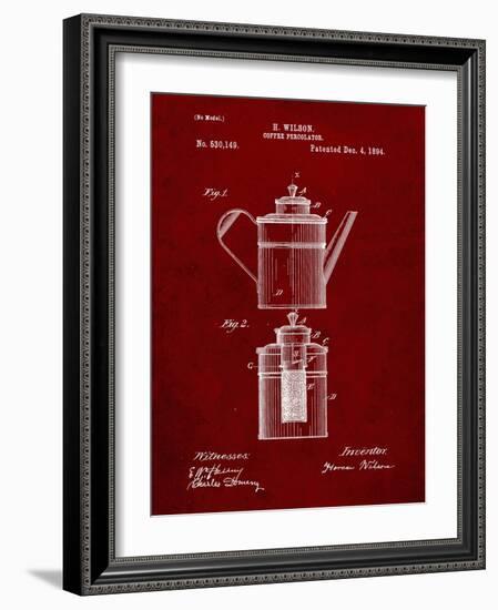 PP27 Burgundy-Borders Cole-Framed Giclee Print