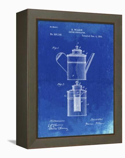 PP27 Faded Blueprint-Borders Cole-Framed Premier Image Canvas