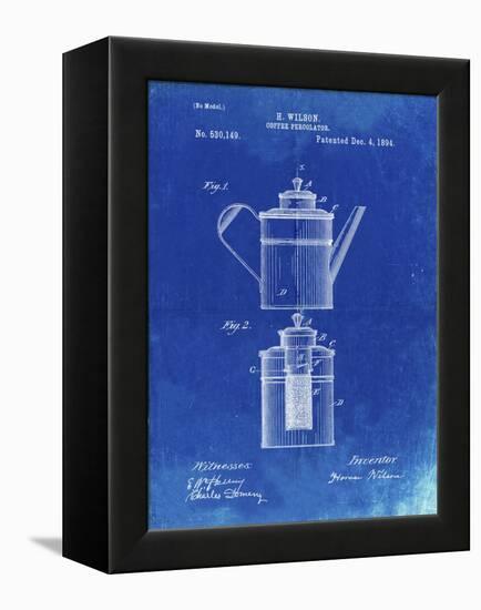 PP27 Faded Blueprint-Borders Cole-Framed Premier Image Canvas