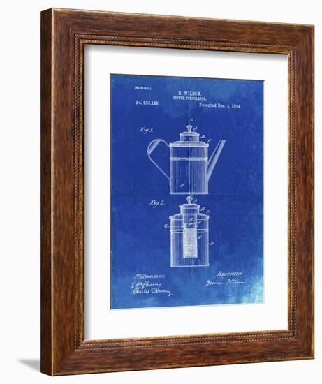 PP27 Faded Blueprint-Borders Cole-Framed Giclee Print