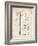 PP270-Vintage Parchment Vintage Ski Pole Patent Poster-Cole Borders-Framed Giclee Print