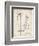 PP270-Vintage Parchment Vintage Ski Pole Patent Poster-Cole Borders-Framed Giclee Print