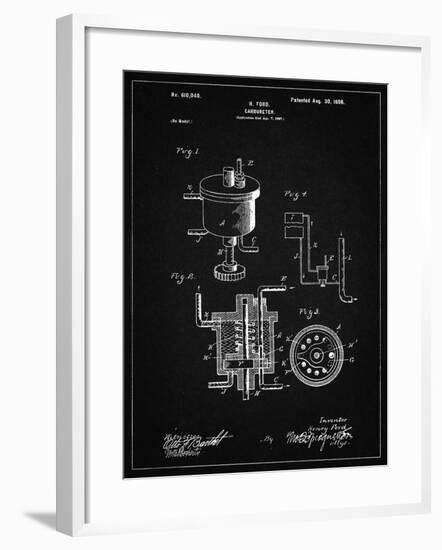 PP273-Vintage Black Ford Carburetor 1898 Patent Poster-Cole Borders-Framed Giclee Print