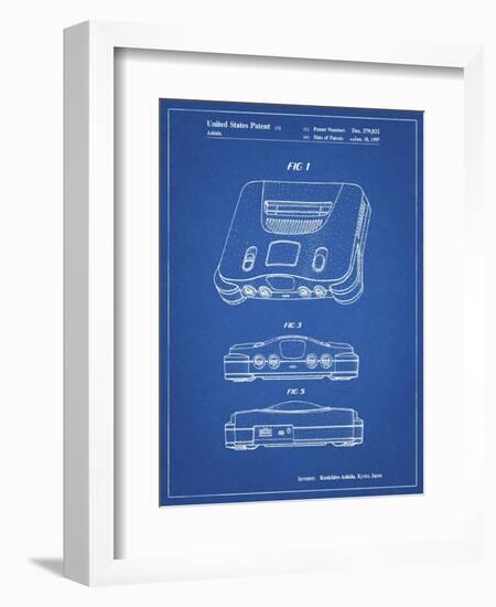 PP276-Blueprint Nintendo 64 Patent Poster-Cole Borders-Framed Premium Giclee Print