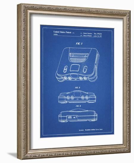 PP276-Blueprint Nintendo 64 Patent Poster-Cole Borders-Framed Giclee Print