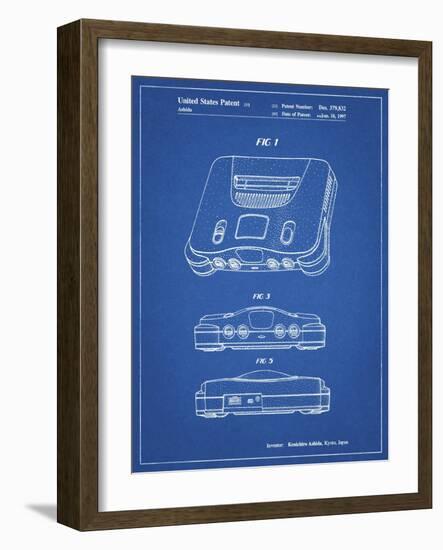 PP276-Blueprint Nintendo 64 Patent Poster-Cole Borders-Framed Giclee Print