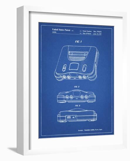 PP276-Blueprint Nintendo 64 Patent Poster-Cole Borders-Framed Giclee Print