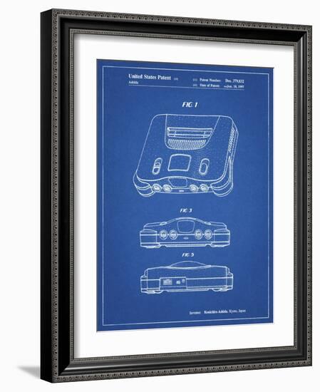 PP276-Blueprint Nintendo 64 Patent Poster-Cole Borders-Framed Giclee Print