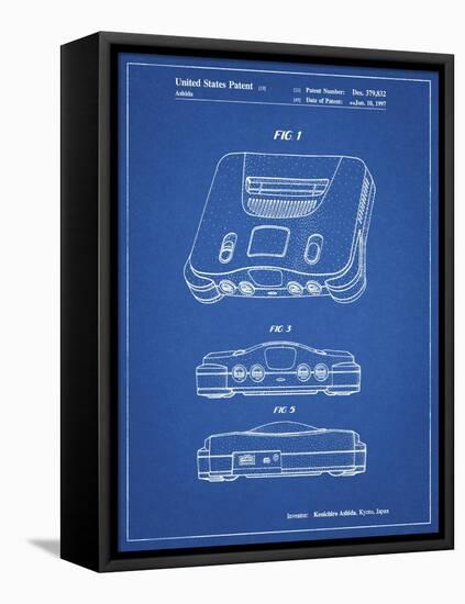 PP276-Blueprint Nintendo 64 Patent Poster-Cole Borders-Framed Premier Image Canvas