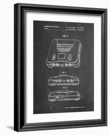 PP276-Chalkboard Nintendo 64 Patent Poster-Cole Borders-Framed Giclee Print