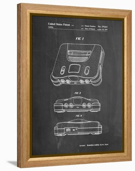 PP276-Chalkboard Nintendo 64 Patent Poster-Cole Borders-Framed Premier Image Canvas