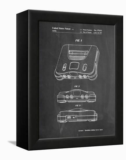 PP276-Chalkboard Nintendo 64 Patent Poster-Cole Borders-Framed Premier Image Canvas