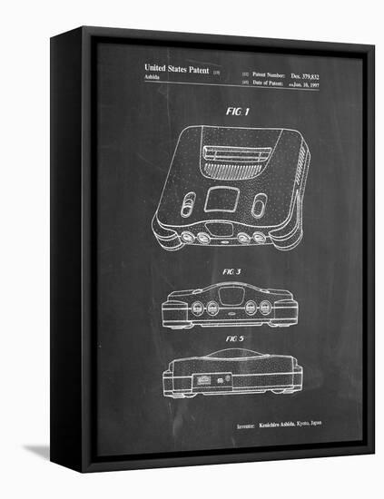 PP276-Chalkboard Nintendo 64 Patent Poster-Cole Borders-Framed Premier Image Canvas