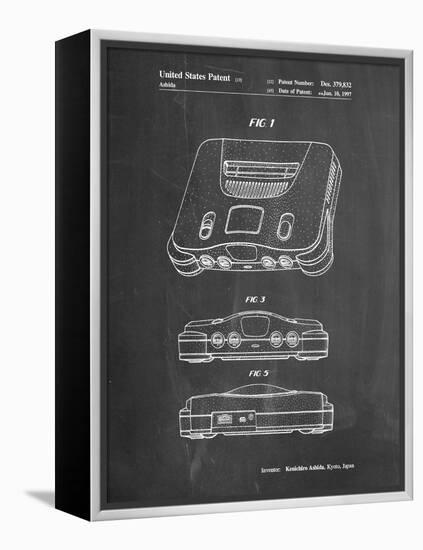 PP276-Chalkboard Nintendo 64 Patent Poster-Cole Borders-Framed Premier Image Canvas