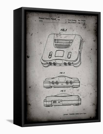 PP276-Faded Grey Nintendo 64 Patent Poster-Cole Borders-Framed Premier Image Canvas