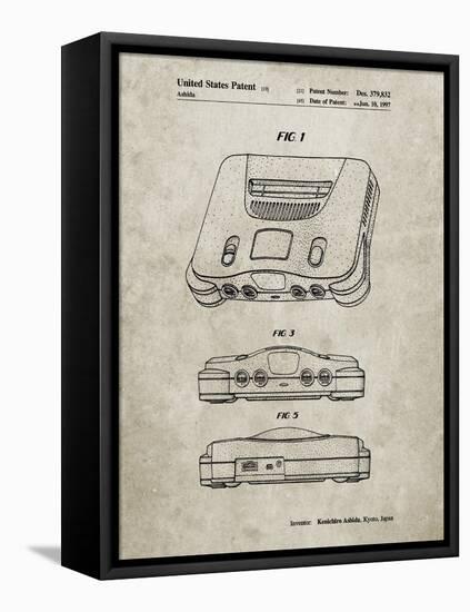 PP276-Sandstone Nintendo 64 Patent Poster-Cole Borders-Framed Premier Image Canvas