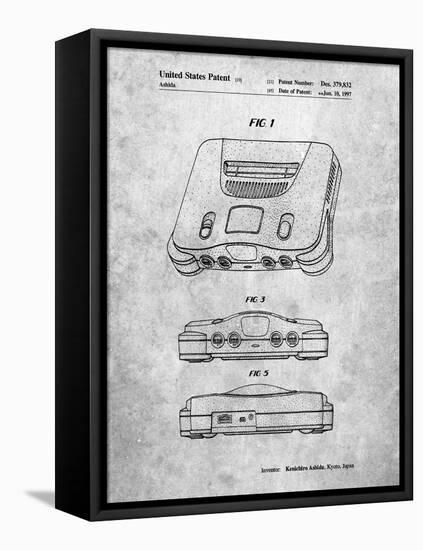 PP276-Slate Nintendo 64 Patent Poster-Cole Borders-Framed Premier Image Canvas