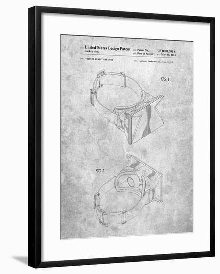 PP279-Slate Oculus Rift Patent Poster-Cole Borders-Framed Giclee Print