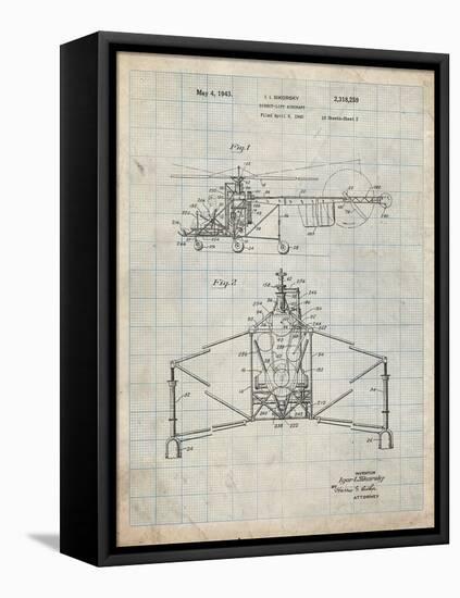 PP28 Antique Grid Parchment-Borders Cole-Framed Premier Image Canvas