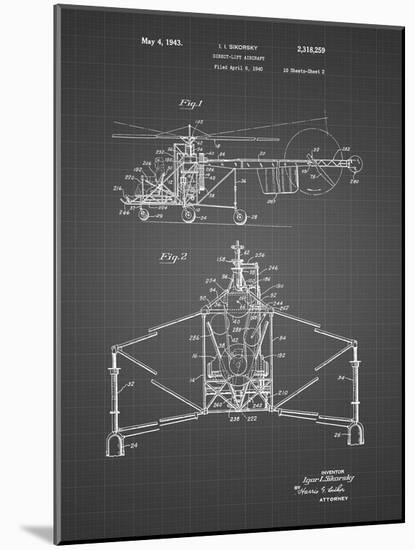 PP28 Black Grid-Borders Cole-Mounted Giclee Print