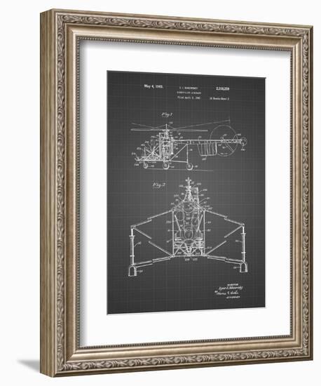 PP28 Black Grid-Borders Cole-Framed Giclee Print