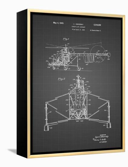 PP28 Black Grid-Borders Cole-Framed Premier Image Canvas