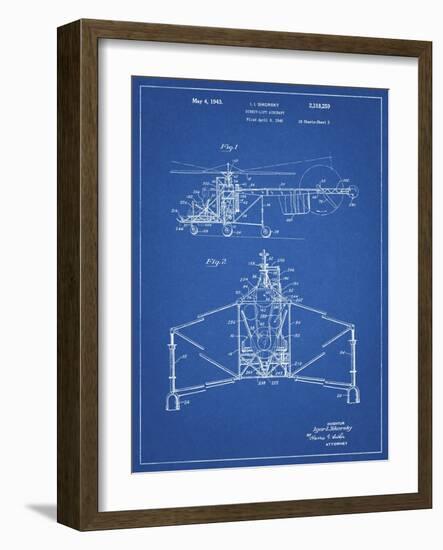 PP28 Blueprint-Borders Cole-Framed Giclee Print