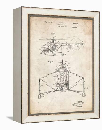 PP28 Vintage Parchment-Borders Cole-Framed Premier Image Canvas