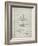 PP29 Antique Grid Parchment-Borders Cole-Framed Giclee Print