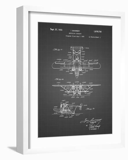 PP29 Black Grid-Borders Cole-Framed Giclee Print