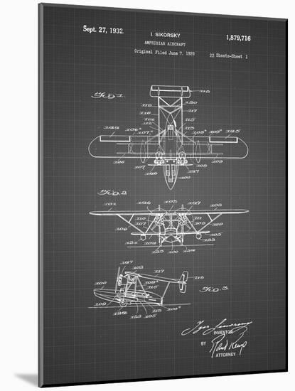 PP29 Black Grid-Borders Cole-Mounted Giclee Print