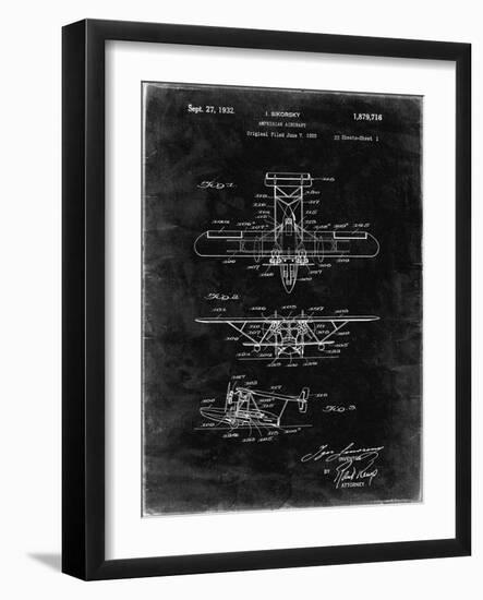 PP29 Black Grunge-Borders Cole-Framed Giclee Print