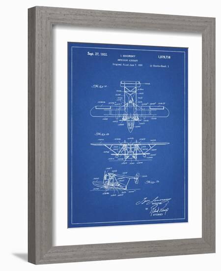 PP29 Blueprint-Borders Cole-Framed Giclee Print