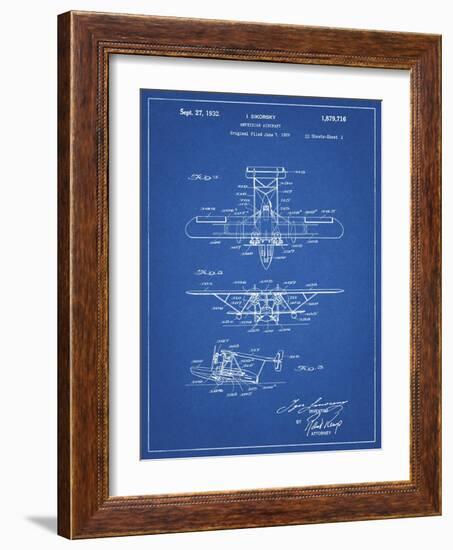 PP29 Blueprint-Borders Cole-Framed Giclee Print