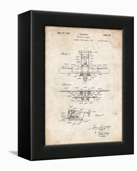 PP29 Vintage Parchment-Borders Cole-Framed Premier Image Canvas