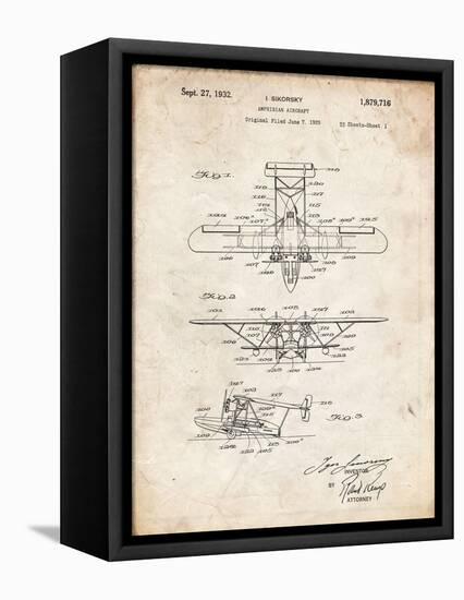 PP29 Vintage Parchment-Borders Cole-Framed Premier Image Canvas