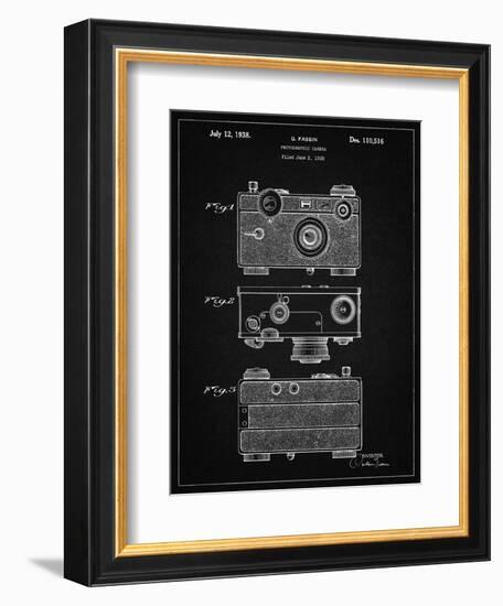 PP299-Vintage Black Argus C Camera Patent Poster-Cole Borders-Framed Giclee Print