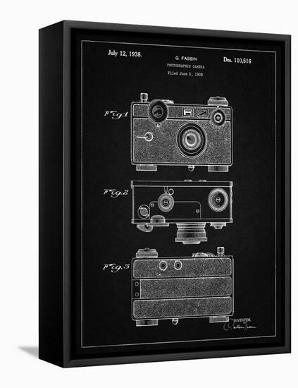 PP299-Vintage Black Argus C Camera Patent Poster-Cole Borders-Framed Premier Image Canvas