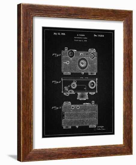 PP299-Vintage Black Argus C Camera Patent Poster-Cole Borders-Framed Giclee Print