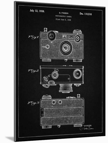 PP299-Vintage Black Argus C Camera Patent Poster-Cole Borders-Mounted Giclee Print