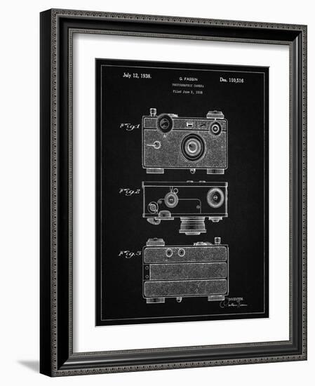 PP299-Vintage Black Argus C Camera Patent Poster-Cole Borders-Framed Giclee Print