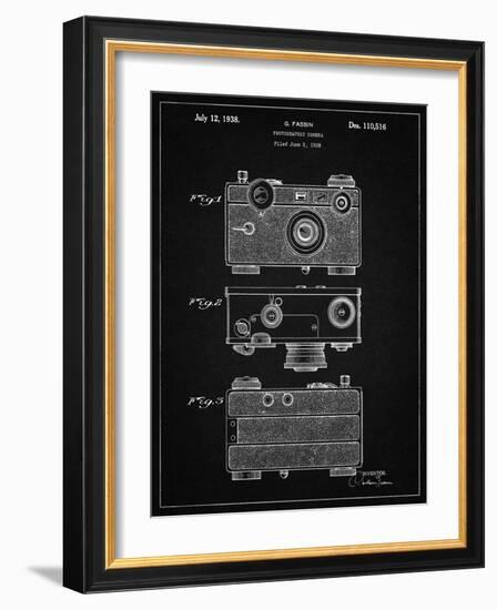 PP299-Vintage Black Argus C Camera Patent Poster-Cole Borders-Framed Giclee Print