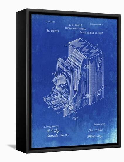 PP301-Faded Blueprint Lucidograph Camera Patent Poster-Cole Borders-Framed Premier Image Canvas