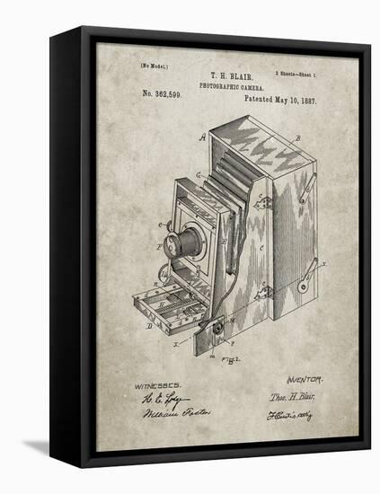 PP301-Sandstone Lucidograph Camera Patent Poster-Cole Borders-Framed Premier Image Canvas