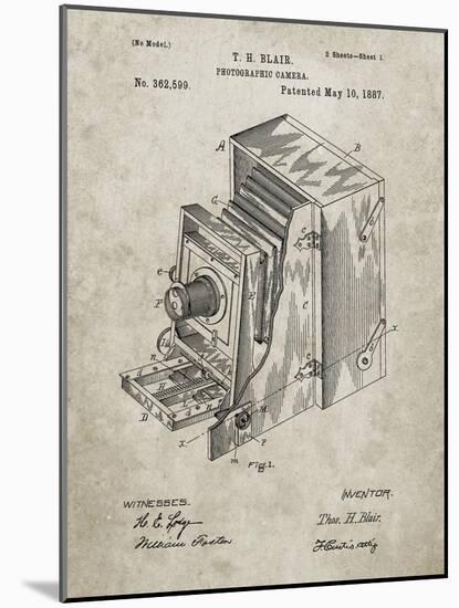 PP301-Sandstone Lucidograph Camera Patent Poster-Cole Borders-Mounted Giclee Print